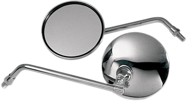 Round Honda Cb Style Universal Mirror Silver