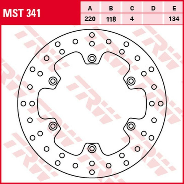 Disc frana spate TRW KAWASAKI KLX 400R '03 -'06/SUZUKI DR 125SM '08 -'12/RM 125 '89 -'98/RM 250 '89 -'00/DR 250S '95 -'00/ DR- Z 250 '01 -'07/ RM-X 250 '89 -'95/DR-Z 400 / E / S '00 -'05