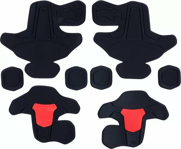 Alpinestars Rk-7 Plasma Frame & Hinge Padding Replacement Set Black, Red 