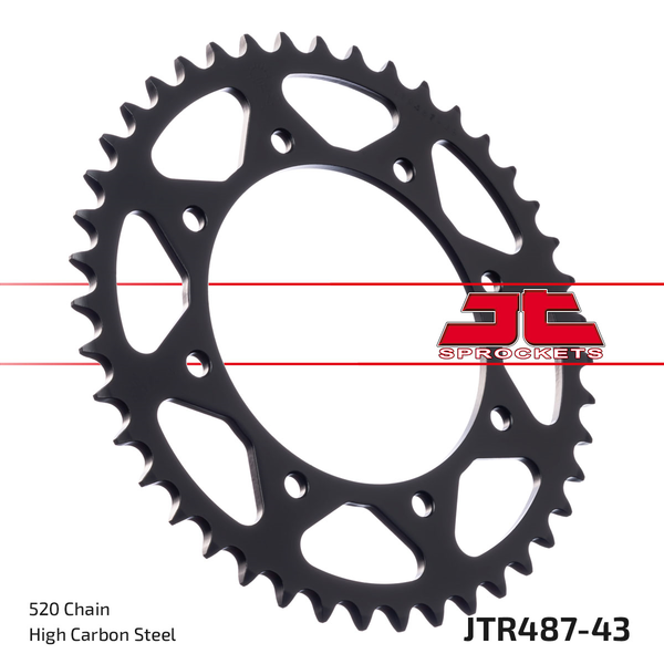 JT SPROCKETS Induction Hardened Black Zinc Finish Rear Sprocket Black, Zinc 