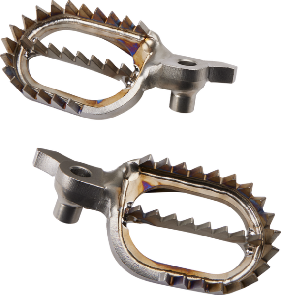 MOOSE RACING Titanium Footpegs Silver 