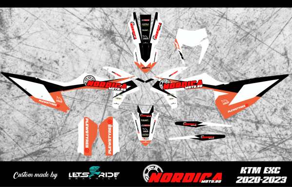 Kit stickere KTM EXC 2020-2023 Nordicamoto