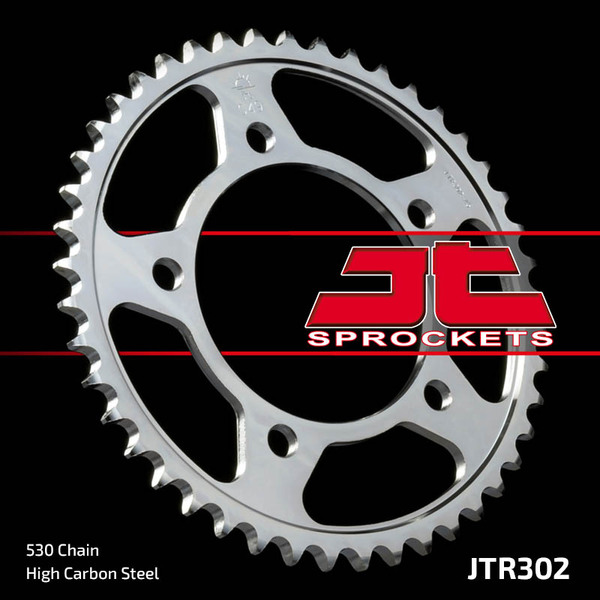 JT SPROCKETS Induction Hardened Black Zinc Finish Rear Sprocket Black, Zinc -0