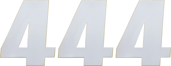 MOOSE RACING Vinyl Race Numbers White -0