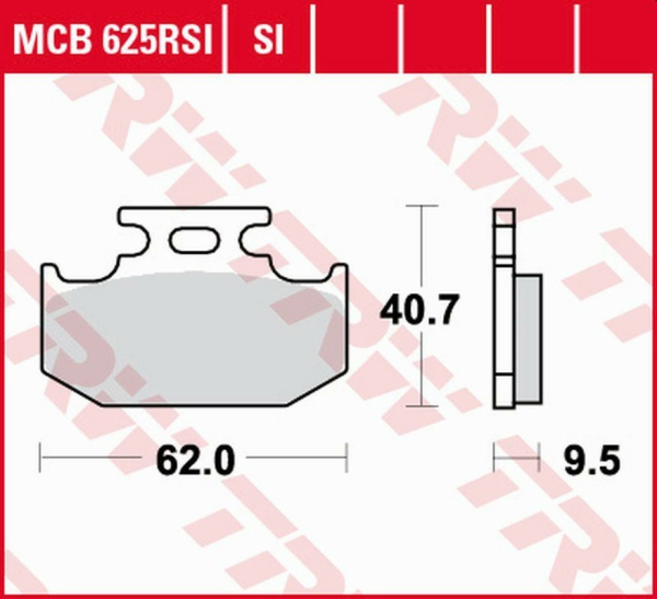 Placute frana spate TRW Sinterizate OFFROAD RACING KAWASAKI KX 125/250/500 '89 -'95/SUZUKI RM 125/250 '89 -'95/RM-X 250 '89 -'98/DR 350 '90 -'99