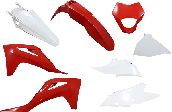 Full Body Replacement Plastic Kit Red, White-2