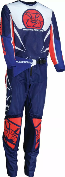 MOOSE RACING Youth Agroid Mesh Jersey Blue, Red -2