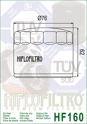 Filtru ulei BMW F650-850 GS  Hiflofiltro HF160-0