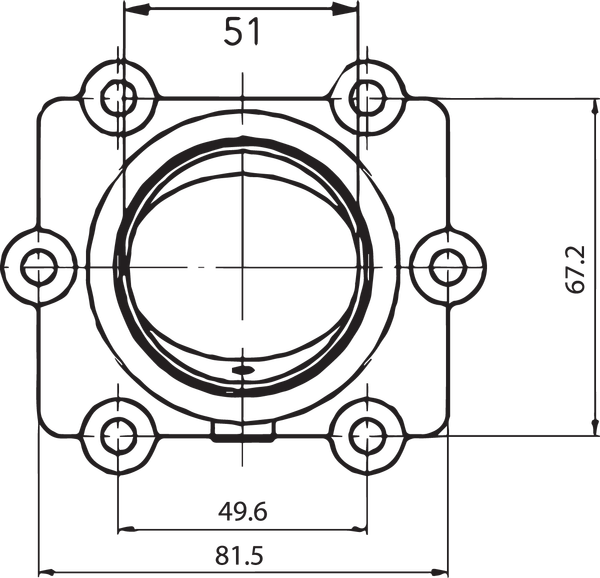 Carburetor Mounting Flange Black-0