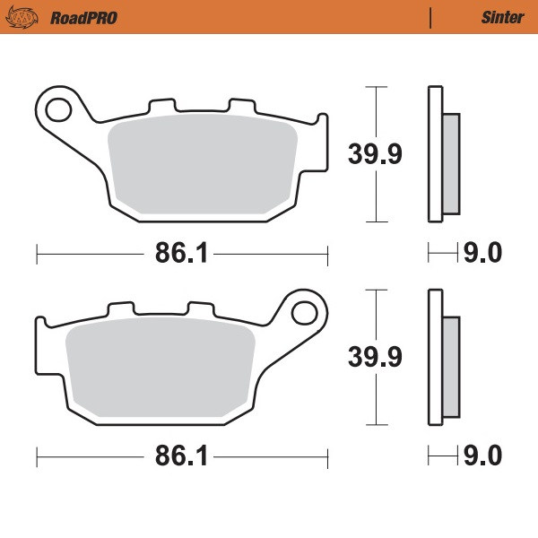 Roadpro Sinder Brake Pad Rear