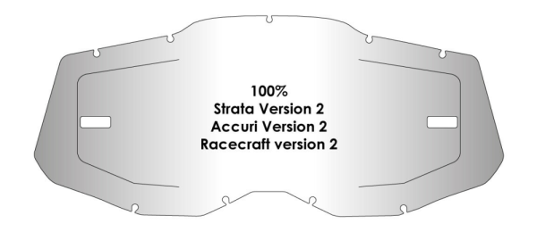 Lentila Airscreen 100% Strata V2/Accuri V2/Racecraft V2-2