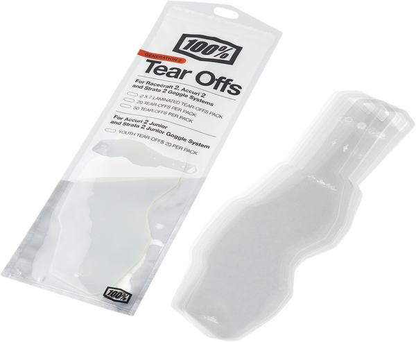 Tear-offs Ochelari copii 100% Accuri 2/Strata 2