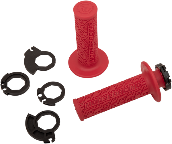 MOOSE RACING 36 Series Clamp-on Grips Gold, Red -0