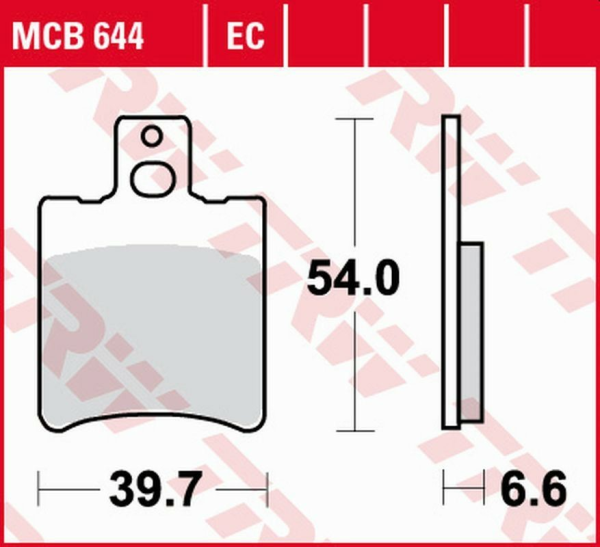 Placute frana fata TRW Organice APRILIA RS 50 '95 -'98/SR 50 '93 -'04/YAMAHA YA / YM 50 '95 -'98/YQ 50 AEROX '96 -'12/BWS 100 '99 -