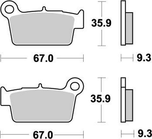 Placute frana spate BETA/Yamaha/Suzuki/GasGas/TM Moto-Master Nitro