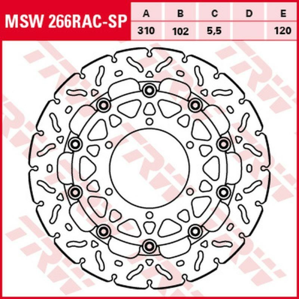 Disc frana fata TRW SUZUKI GSX-R 600 '08 -'16/GSX-R 750 '08 -'16/GSX-R 1000 '07 -'16