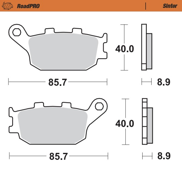 Roadpro Sinder Brake Pad Rear