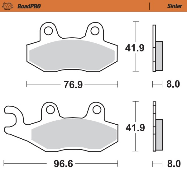 Roadpro Sinder Brake Pad Front