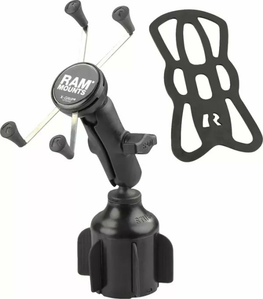 RAM MOUNTS X-gripPhone Mount With Stubby Cup Holder Base Black -0