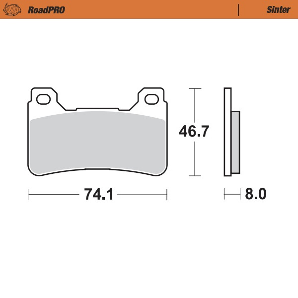 Roadpro Sinder Brake Pad Front