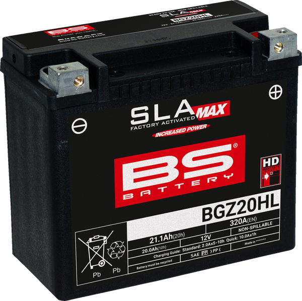 Sla Max Factory- Activated Agm Maintenance-free Battery Black 