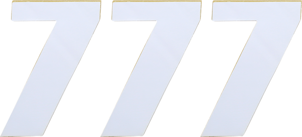 MOOSE RACING Vinyl Race Numbers White -0