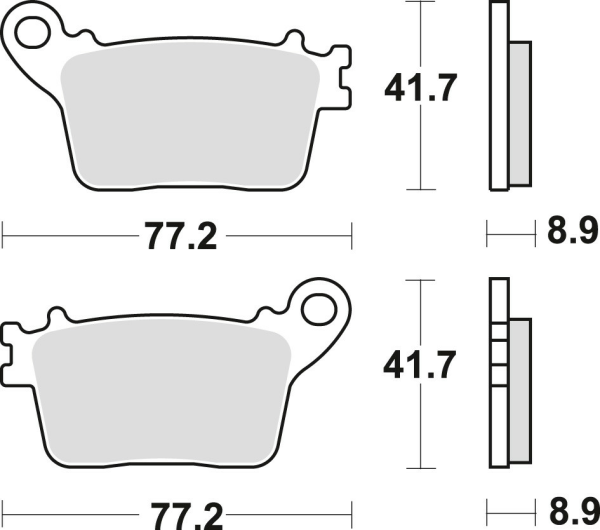 Placute frana spate TRW Sinterizate CB 600 HORNET '07-'15/CBR 600 RR '07-'16/ CBR 1000 FIREBLADE '06-'19/KAWASAKI ZX6R 636 '13-/ ZX10R / RR '10-/SUZUKI GSXR 600/750 '11-'16/ GSXR 1000 '09 -/ YAMAHA R6 17-, R1 '15-