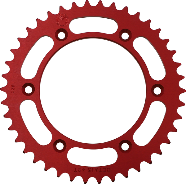 MOOSE RACING Rear Aluminum Sprocket Red -0