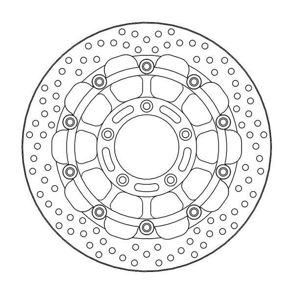 Halo Series Floating Racing Rotor Black, Stainless Steel