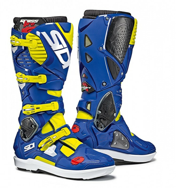 CIZME SIDI CROSSFIRE 3SRS YELLOW FLUO-BLUE