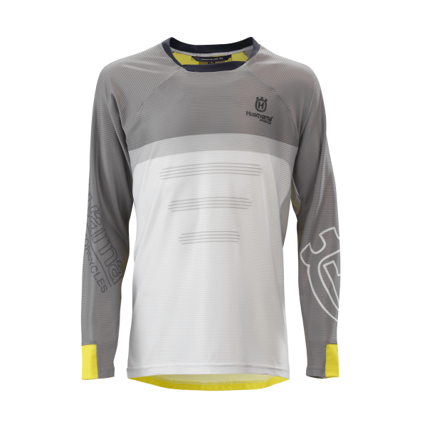 Tricou Copii Husqvarna Railed Grey/White-3