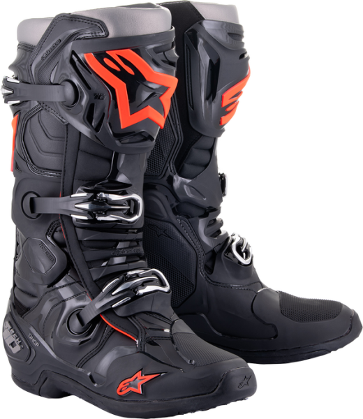 Cizme Alpinestars Tech 10 Black/Fluo Red-0