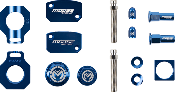 MOOSE RACING Bling Pack Kit Blue, Anodized 