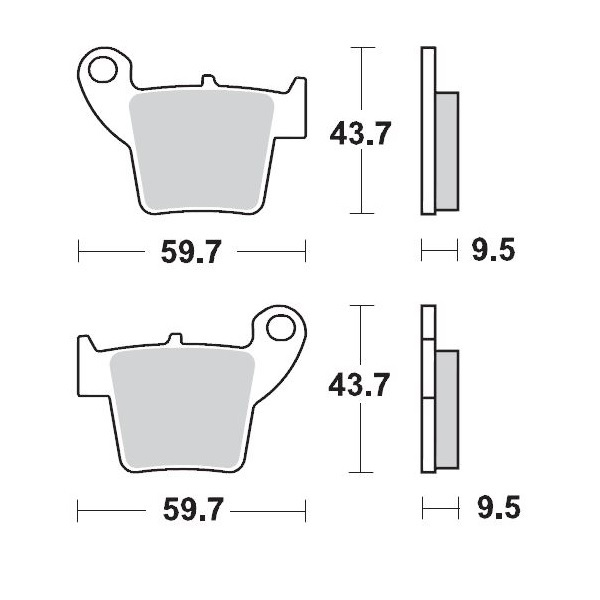 Placute frana spate Honda CR/CRF 120-450 Moto Master Pro Racing GP