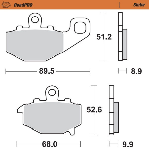 Roadpro Sinder Brake Pad Rear