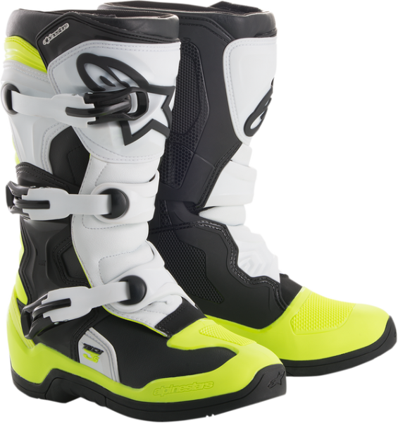 Cizme copii Alpinestars Tech 3S Black/Dark Blue/Pink Fluorescent-1