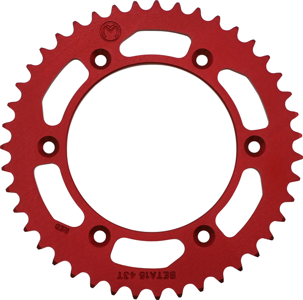 MOOSE RACING Rear Aluminum Sprocket Red -0