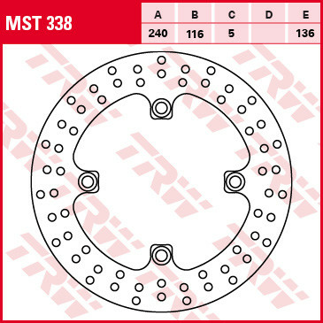 Disc frana spate TRW HONDA CBR 500 / CB 500 F / X '13-/CBF 500 '04-'08/CB / CBF / CBR 600 / HORNET '04-'15 / CB / CBR 650 '14-'18/CBF 1000 '06-'16