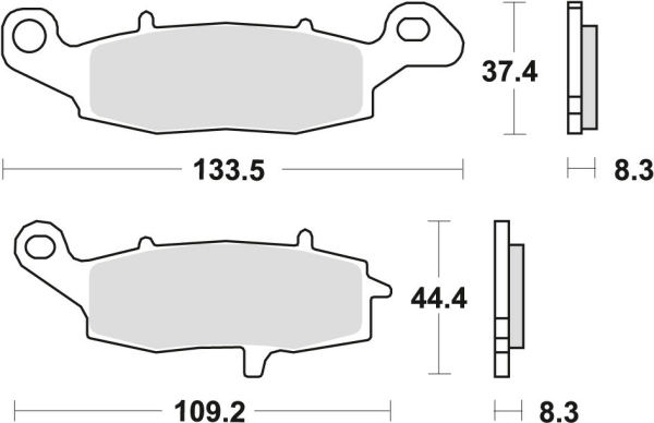 Placute frana fata TRW Sinterizate RACING KAWASAKI ER5 '01-'06/ER6 '06-'16/VERSYS 650 '07-'09/KLR 650 '95-'04/Z 750 '04-'06/ZR7 '99-'04/VN 800 '96-'03/VN 900 '06 -'17/GPZ / ZR 1100 '96-'98/VN 1500 '96-'03/VN 1600 '03-'08/VN 1700 '09-'17