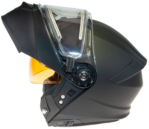 Timeless Flake Modular Snowmobile helmet, mattblack S-2