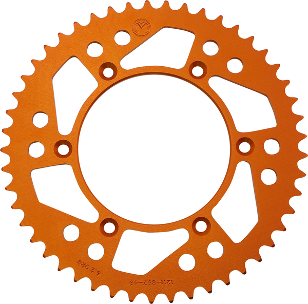 MOOSE RACING Rear Aluminum Sprocket Orange -0