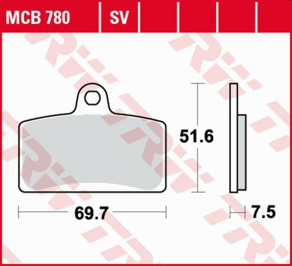 Placute frana fata TRW Sinterizate STREET APRILIA RS4 50/125 '11 -/DERBI GPR 50 2T '09 -'16/GPR 125 2T / 4T '04 -'16/ PEUGEOT XR-7 50 '08 -'11/RIEJU RS-3 50 '11 -