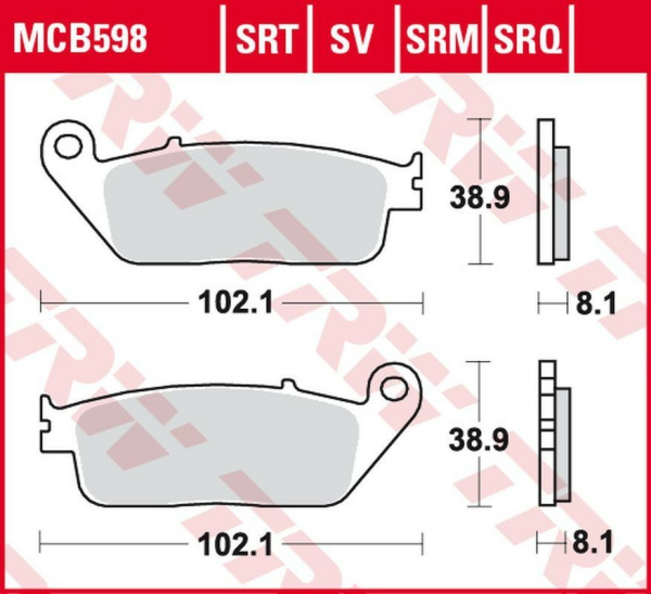 Placute frana fata TRW Sinterizate ROAD/TRACK HONDA CBR 250R '88 -'94 / '11 -'14/CB 600 HORNET '98 -'15/CBF 600 '04 -'10/VTX 1300 '03 -'08/GL 1500 F6C '97 -'03/KAWASAKI KLE 650 VERSYS '15 -/Z 750 '07 -/TRIUMPH TIGER 800 '11 -'17