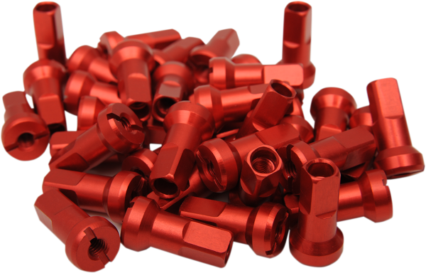 MOOSE RACING Nipple Set Red, Polished, Anodized 