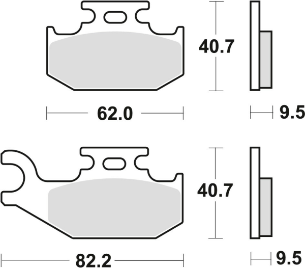 Placute frana spate TRW Sinterizate OFFROAD SUZUKI LTF 500 '03-'04/YAMAHA YXR 660 '04-'06 /YFM 700 RAPTOR '06-