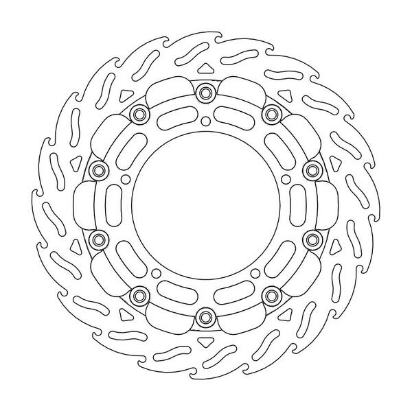 Flame Series Rotor Race Black, Steel