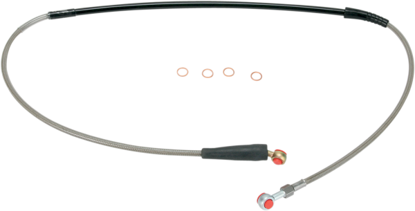 MOOSE RACING Stainless Steel Braided Brake Line Silver 