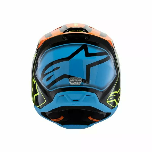 Alpinestars Youth S-m3 Fray Helmet Black, Blue, Orange, Yellow -3