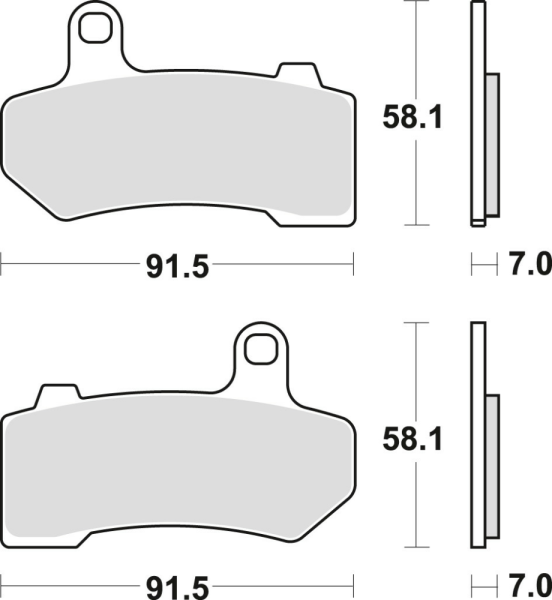 Placute frana spate TRW Sinterizate STREET HARLEY-DAVIDSON 1130/1250/1584/1690/1750/1800/1870/1923 '06-'21