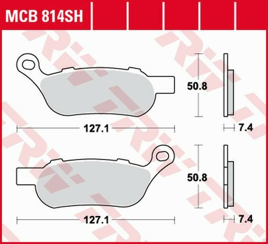 Placute frana spate TRW Sinterizate STREET HARLEY-DAVIDSON 1584/1690/1750/1800 '08-